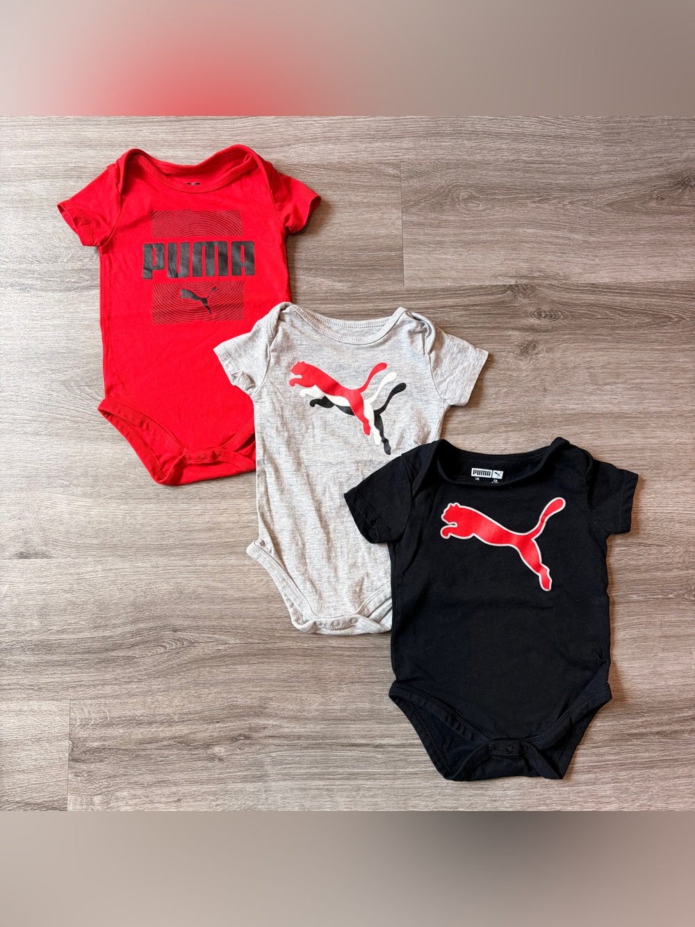 Puma baby boys bodysuits
